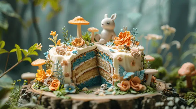 10 Gender Reveal Cake Ideas for 2024: Whimsical Forest Edition