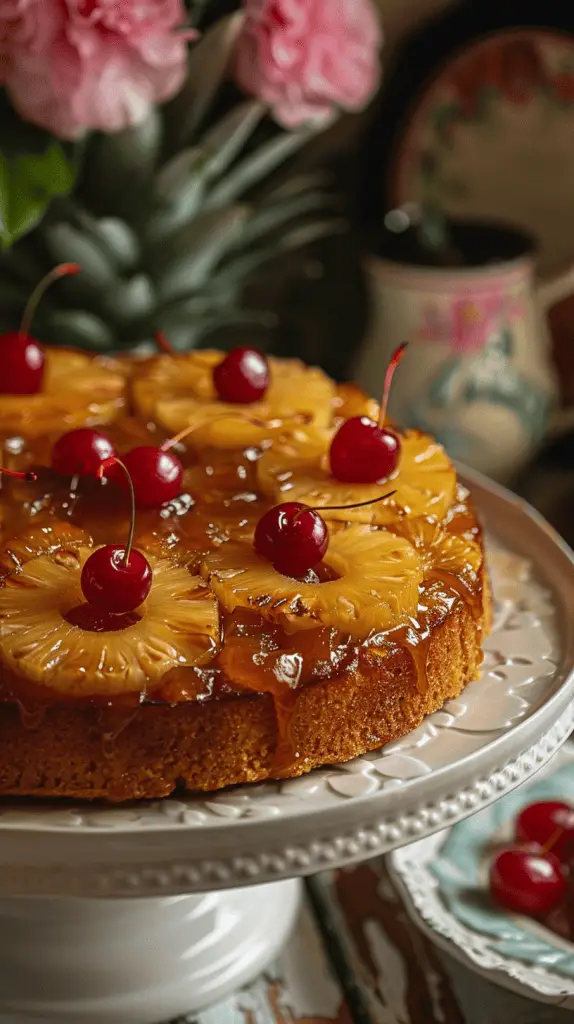 Pineapple Upside down cake - perfect for a birthday cake design for men