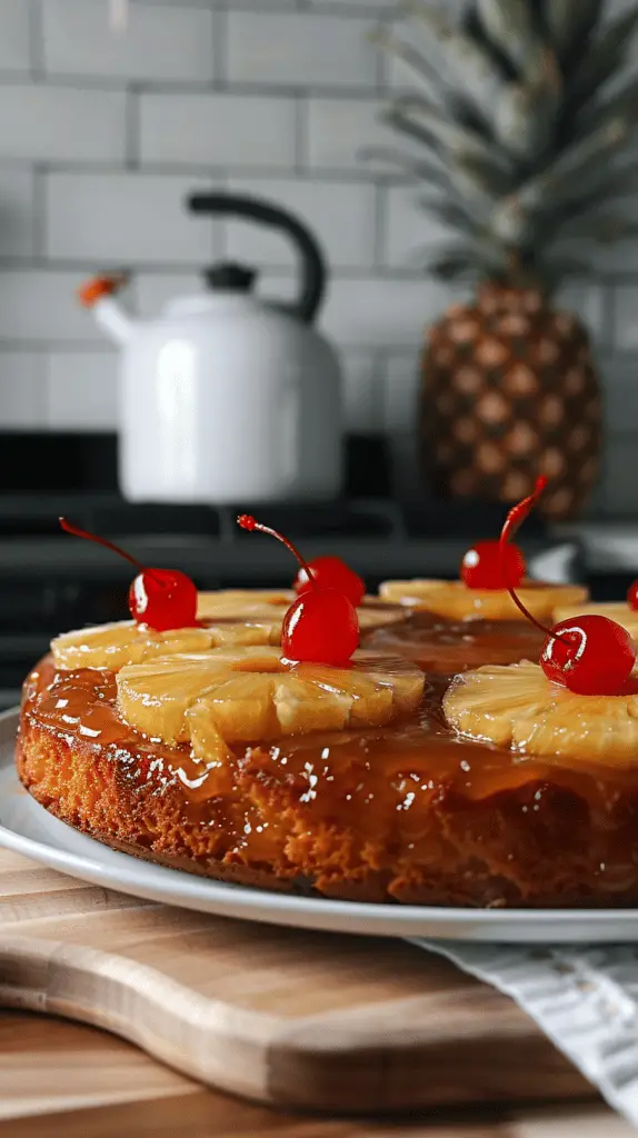 Pineapple Upside down cake - perfect for a birthday cake design for men