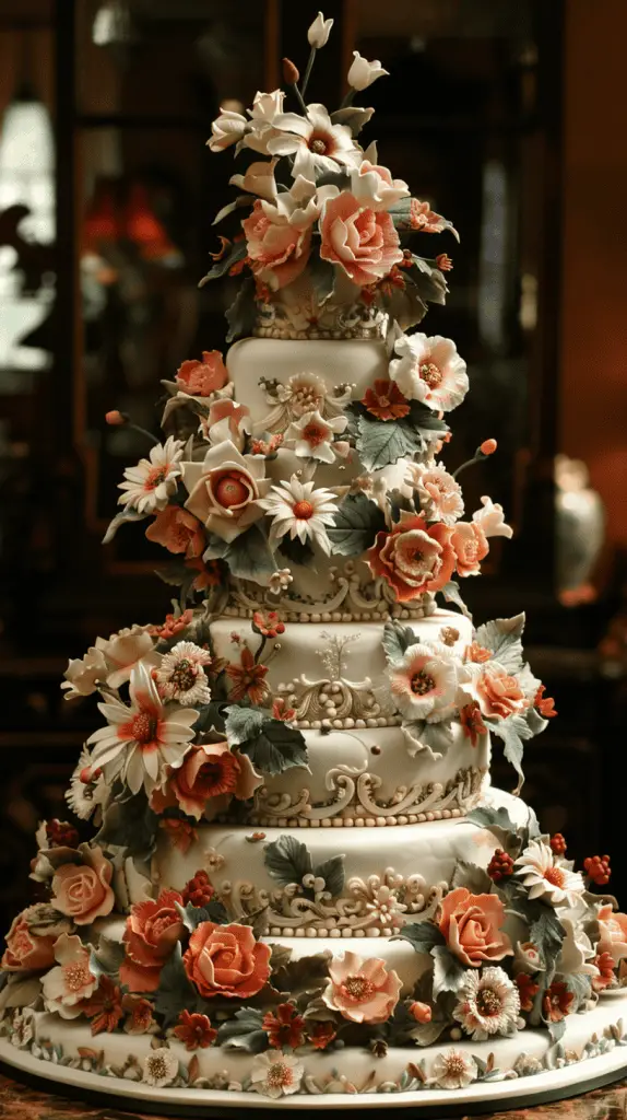 A traditional Tuscan wedding cake