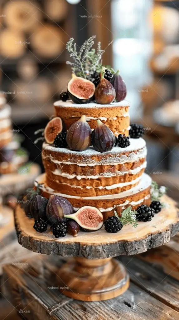 A rustic italian wedding naked cake