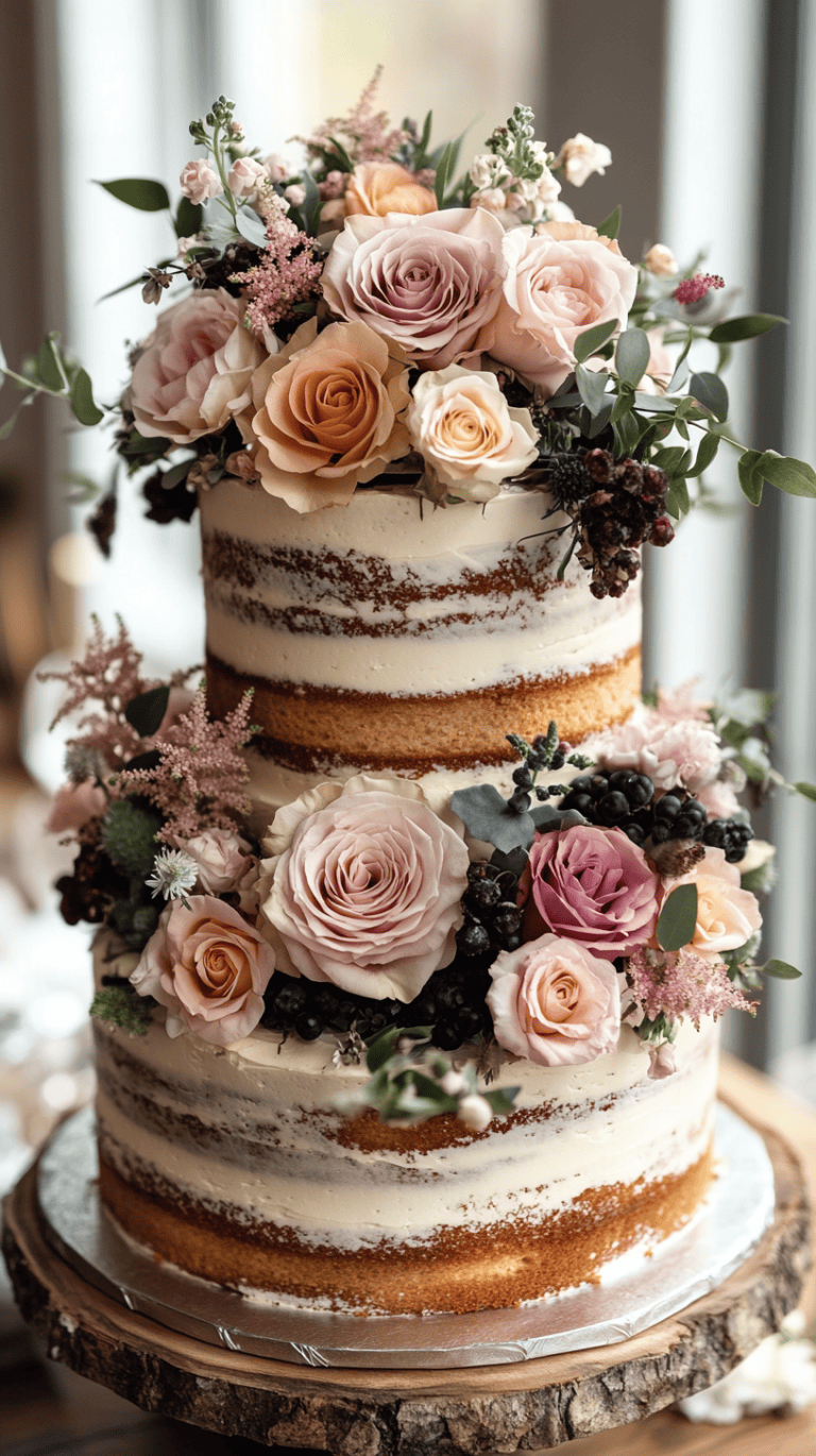 Rustic Wedding Cake Designs: 39 Elegant Ideas - cakevows.com