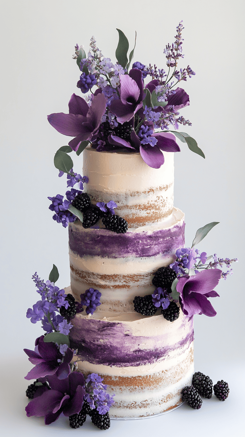 38 New &amp; Fresh - Purple Wedding Cake Design Ideas
