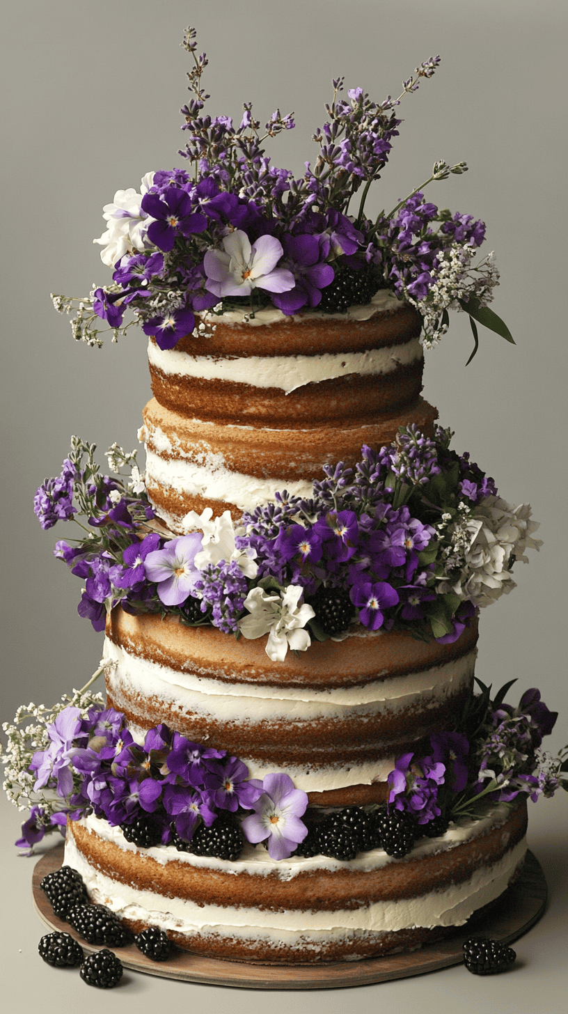 38 New &amp; Fresh - Purple Wedding Cake Design Ideas