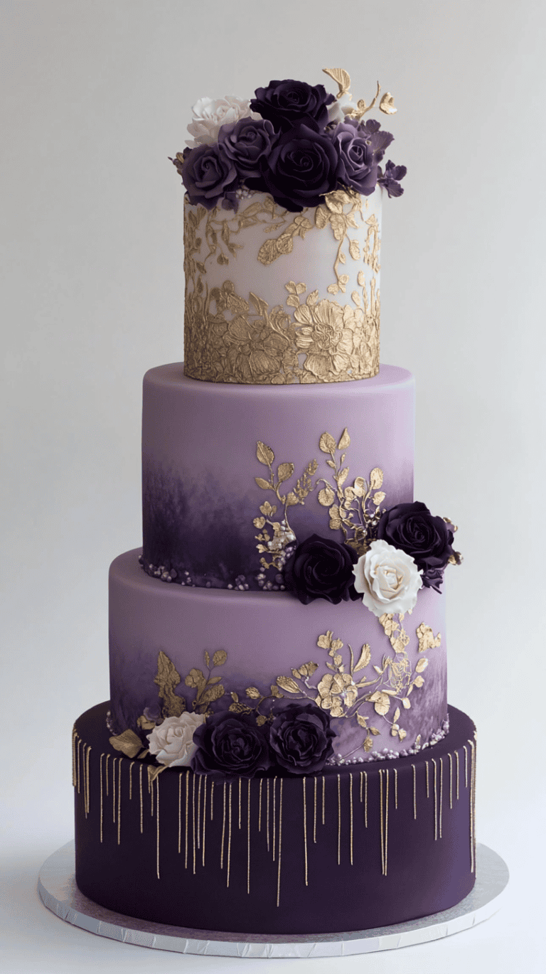38 New & Fresh - Purple Wedding Cake Design Ideas