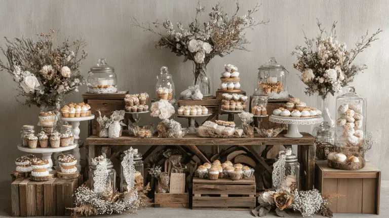 33 Rustic Wedding Dessert Table Ideas