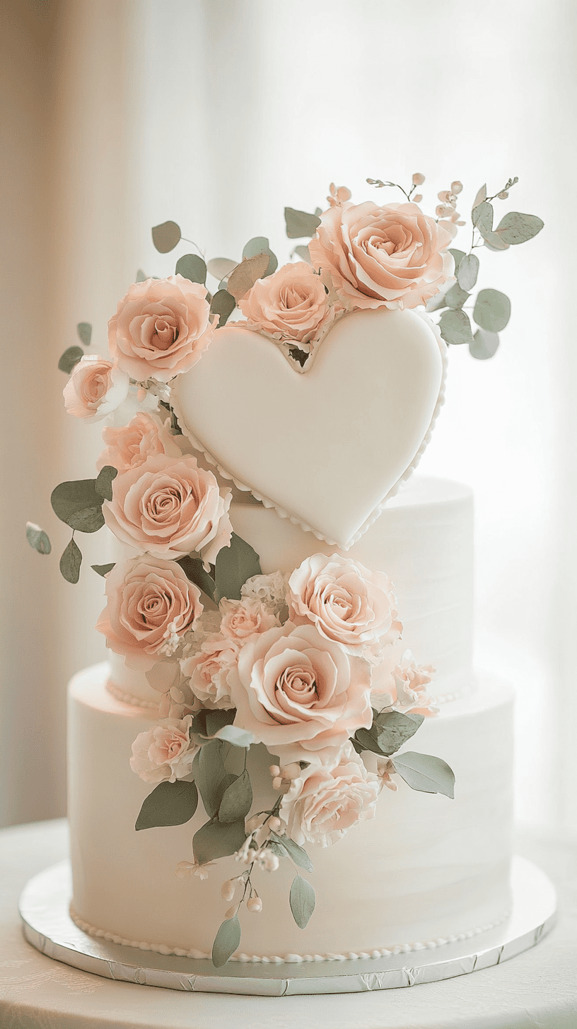 65 Heart-Shaped Wedding Cakes: Romantic Designs for Every Theme